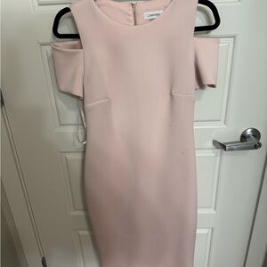 Calvin Klein Women's Blush Off-Shoulder Mini Dress